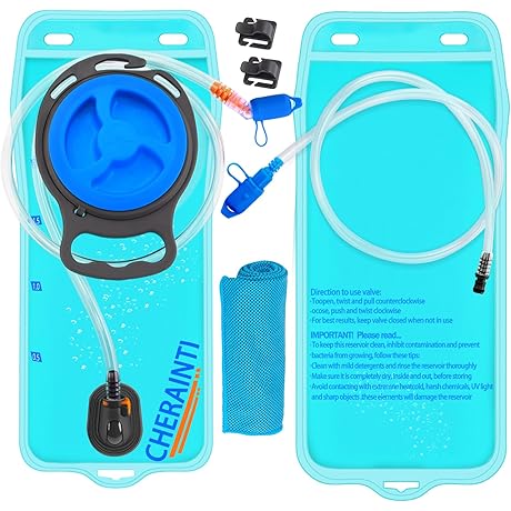 CHERAINTI 2L Hydration Bladder: Leak-Proof Water Reservoir for Outdoor Adventures