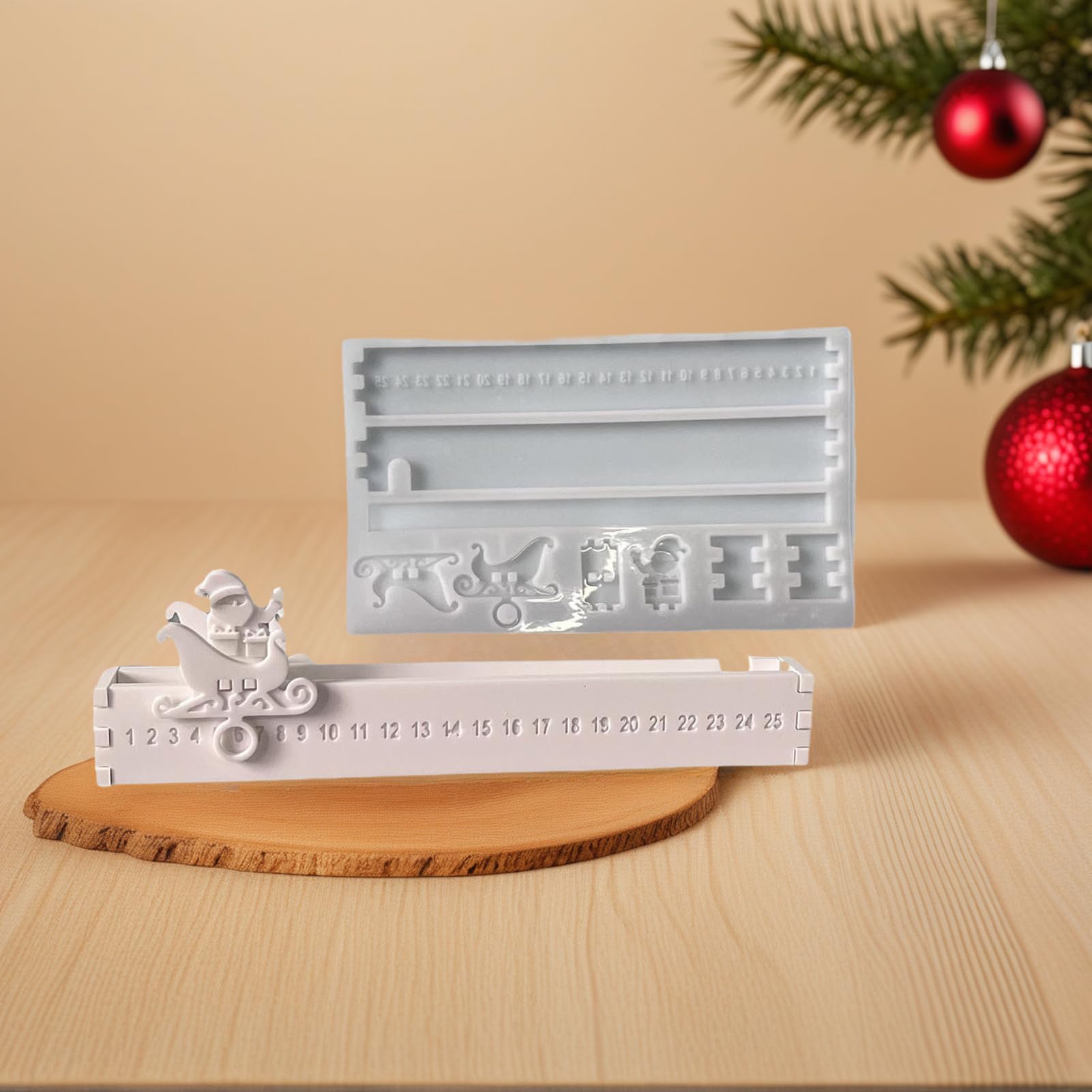 Adventskalender Silikonform 25 Tage Weihnachtskalender Formen Für Festtage | Für Gips Seife Kerze Schokolade Anfänger Und Enthusiasten