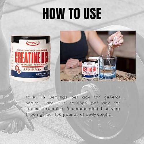 Miniatura 7 de CREATINE HCl en polvo para hombres y mujeres, fuerza muscular, rendimiento cerebral, salud cardíaca y apoyo inmunológico, sabor agrio crudo, 90