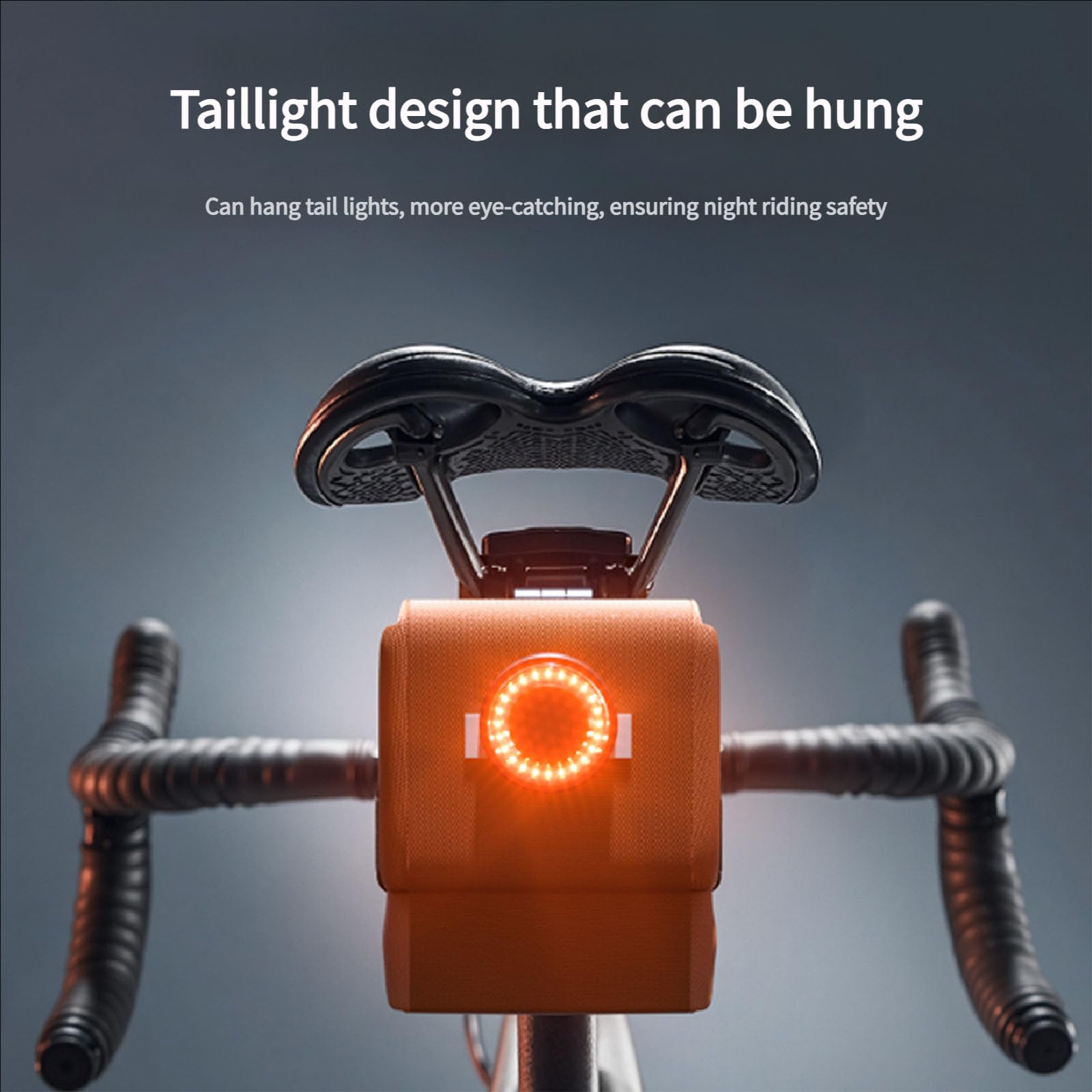 XAGMODSHN Borsa da sella con strisce riflettenti, design a sgancio rapido e scomparti antiscivolo per borsa da ciclismo notturna