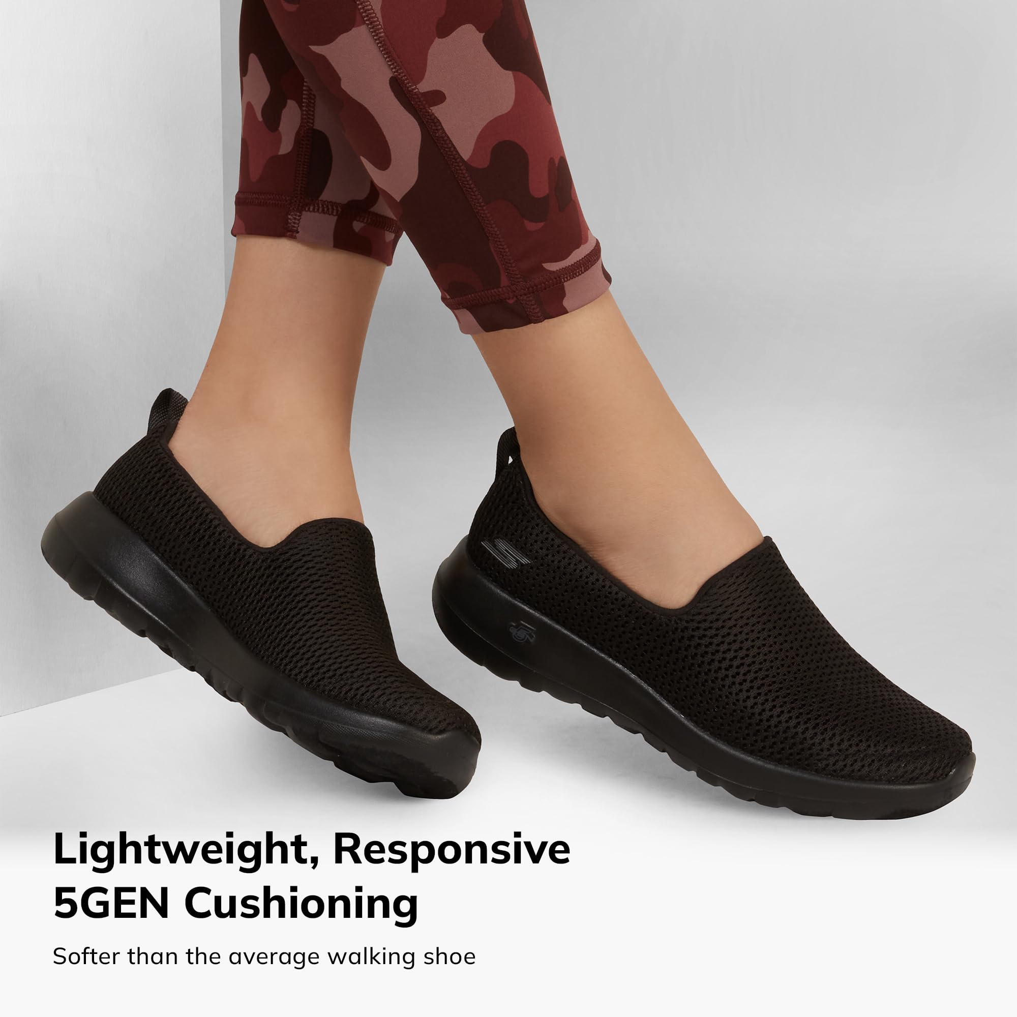 Skechers Women's Go Walk Joy Sneaker – 5GEN Cushioning, Air-Cooled GOGA Mat, Breathable Mesh Upper