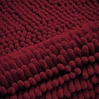 Vista 42 de Smiry - Juego de alfombras de baño de 2 piezas, suaves, absorbentes, de felpilla, lavables a máquina, antideslizantes, para bañera, ducha y piso Gris