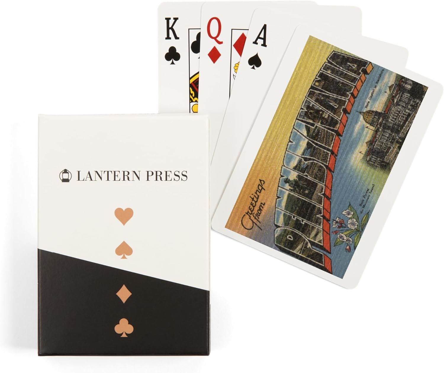 Lantern Press Greetings from Pennsylvania (State Capital/Flower # 2), 52 Playing Cards for Adults, Poker Size Card Deck