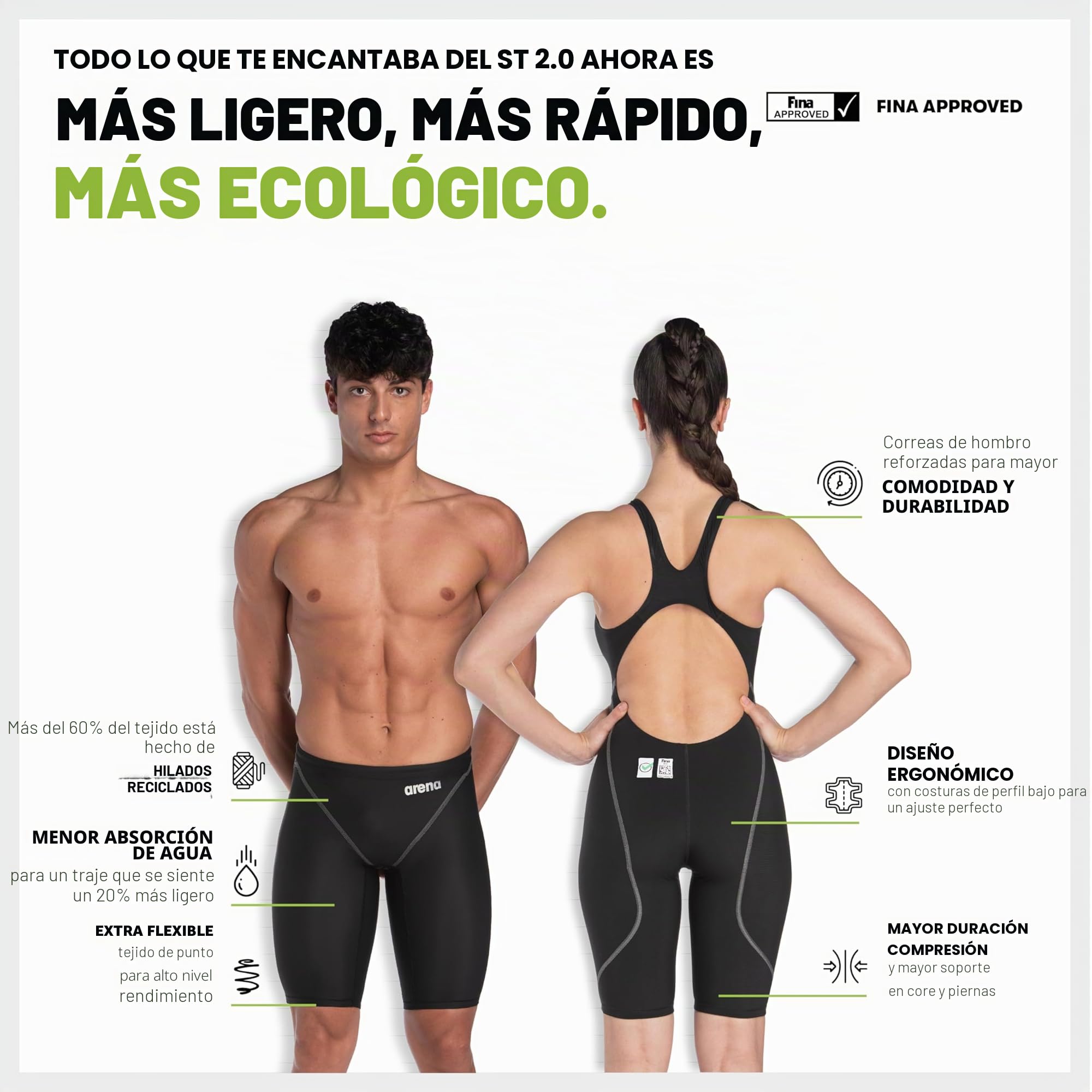 arena Powerskin St Next - Traje de baño de una pieza para mujer (paquete de 1)