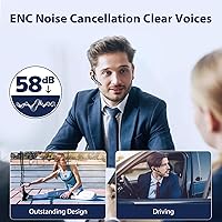 Vista 1 de Auriculares Bluetooth, auricular inalámbrico con micrófono de cancelación de ruido mejorado, funda de carga de 500 mAh compatible con tiempo