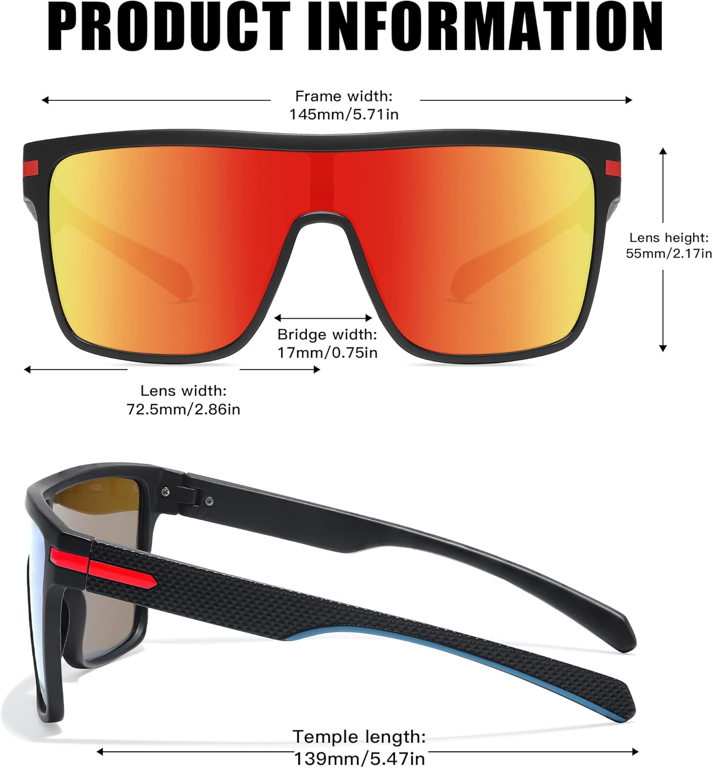 LVIOE Polarized Sports Sunglasses for Men Women UV400 TAC HD Lenses - Driving Fishing Running Cycling Sun Glasses - Image 5