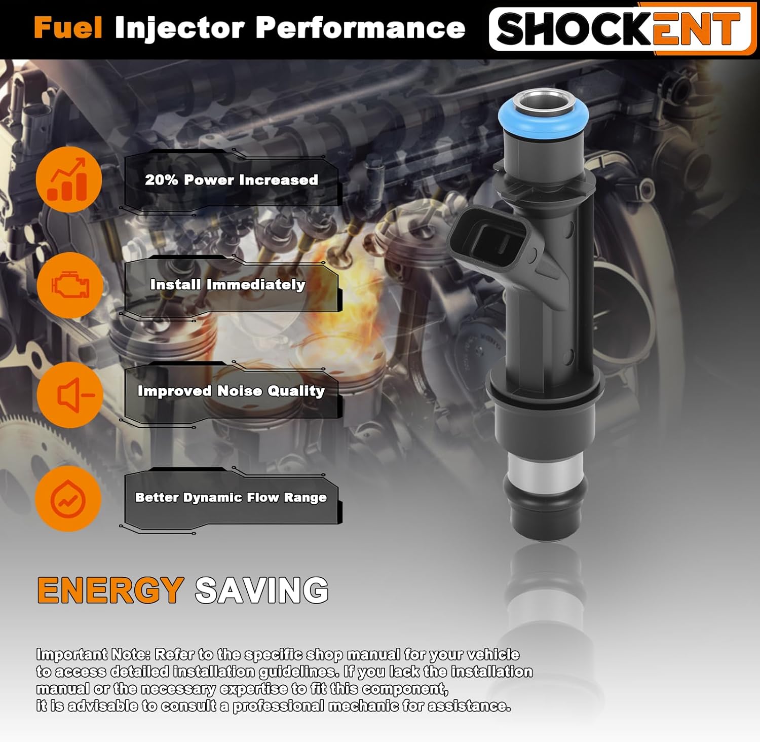 FJ319 Upgraded 4.2L 4-hole Fuel Injectors,Fit for:-Chevy Trailblazer 2002-2007 4.2L; Fit for:-GMC Envoy 2002-2007 4.2L; Fit for:-BUICK Rainier 2004-2007 4.2L #Replace:FJ10578-6Pcs