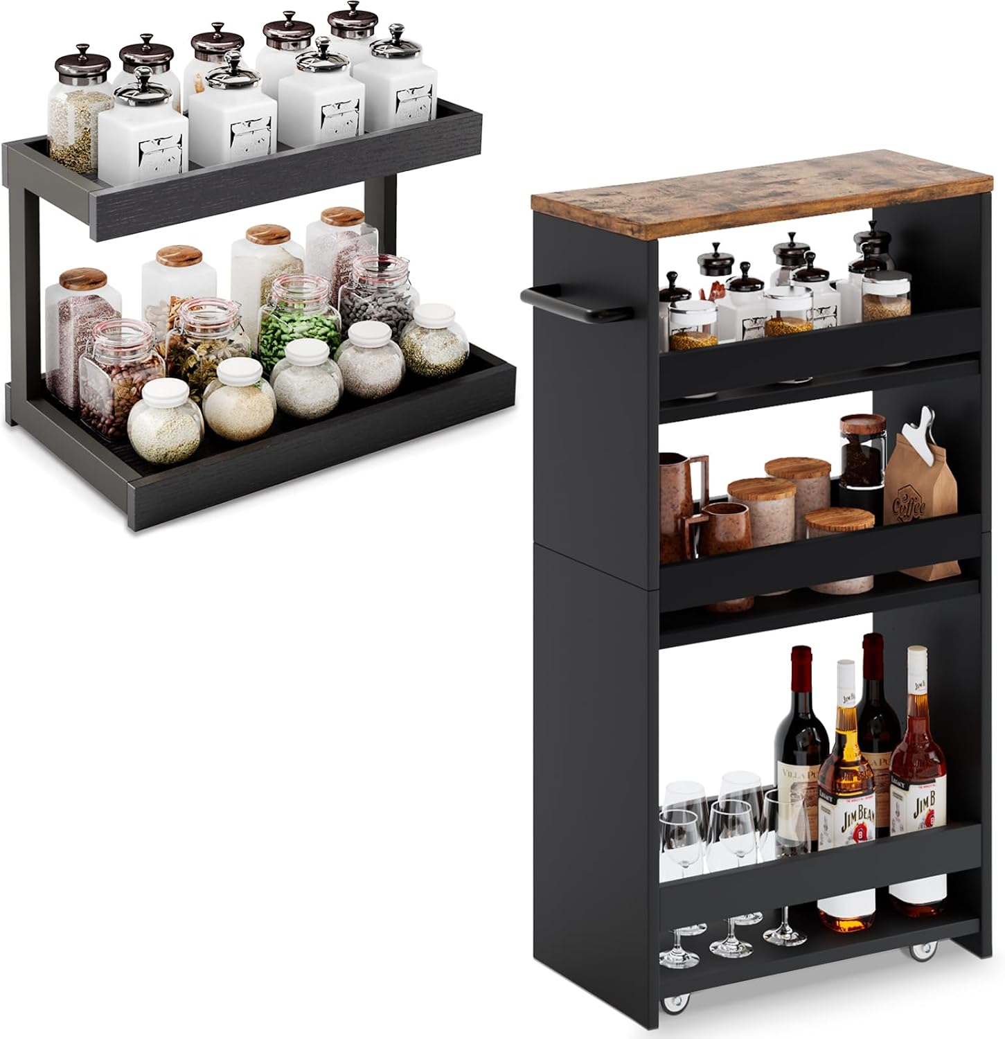 Amazon.com: MARTY 2 Tier Spice Rack Organizer for Countertop, 15.8''L ...