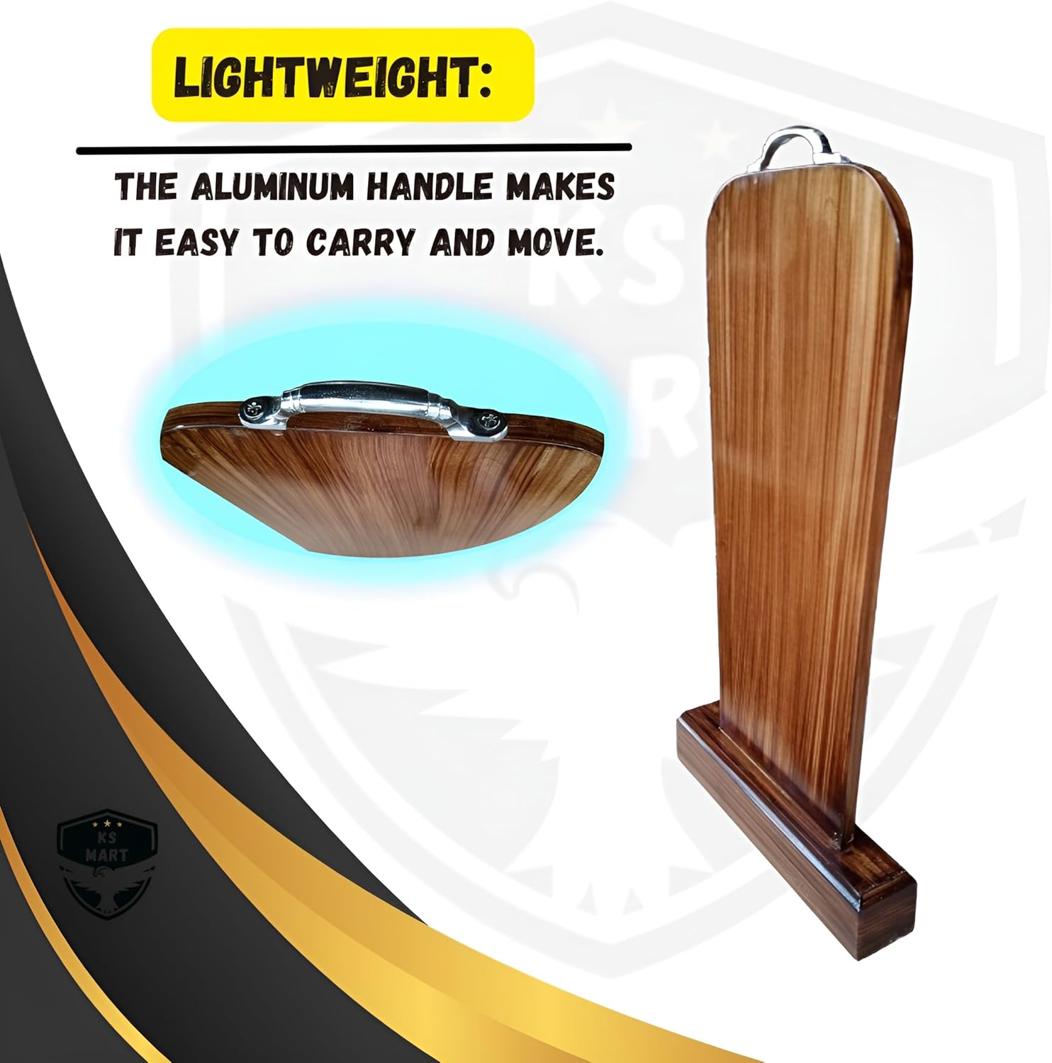 KS MART Prayer Barrier Namaz Sutra – Wooden Islamic Prayer Divider for Home, Mosque, and Office | Handcrafted Muslim Prayer Sutrah for Namaz Focus | (Multicolour LINE, Simple)