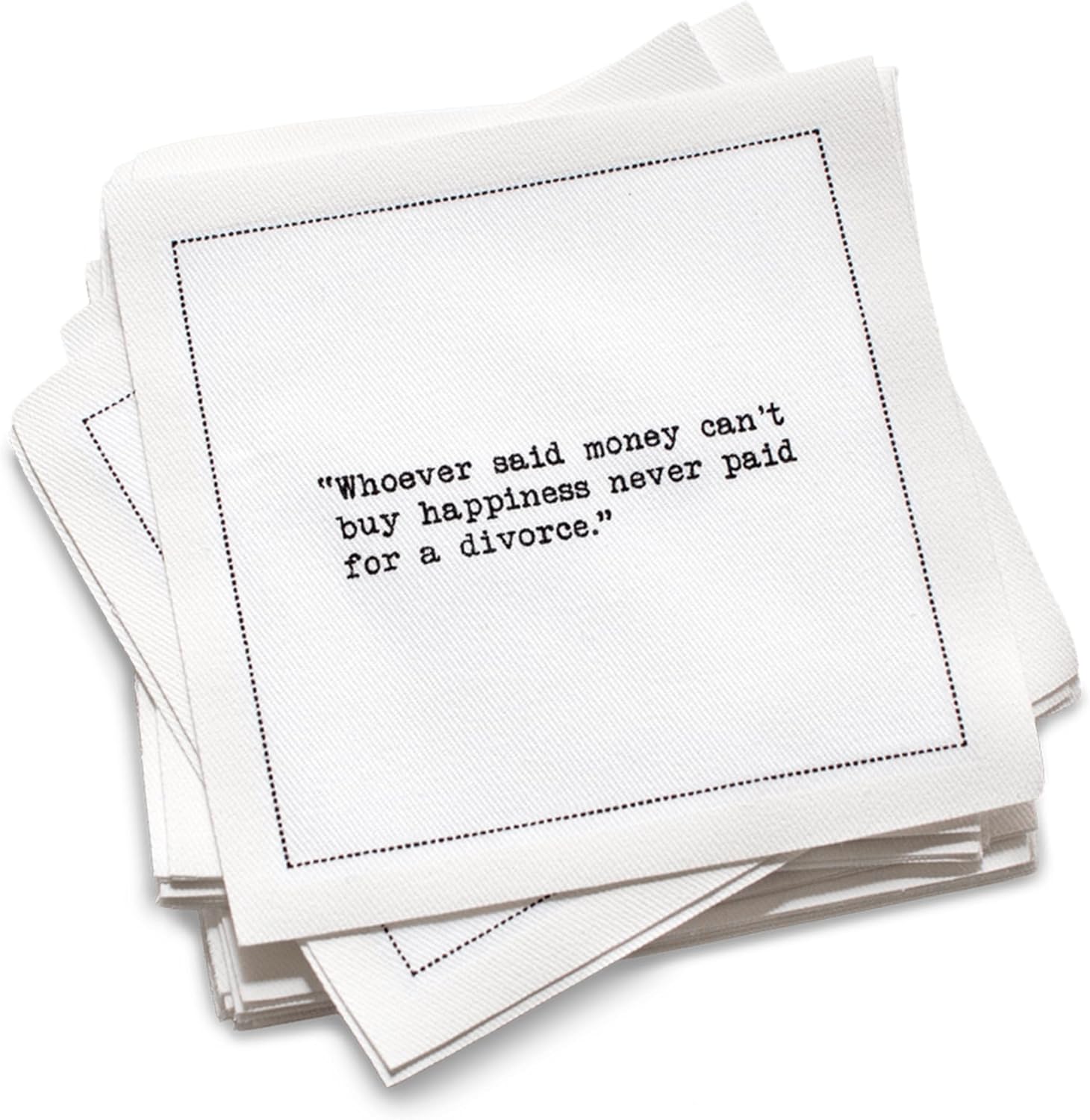 Five Star Funny White Cocktail Napkins – 100 Luxury Cotton Disposable, Napkins with Witty Bar Quotes Champagne Quotes – Drink, Napkins for Parties, Bars, Weddings & Game Nights