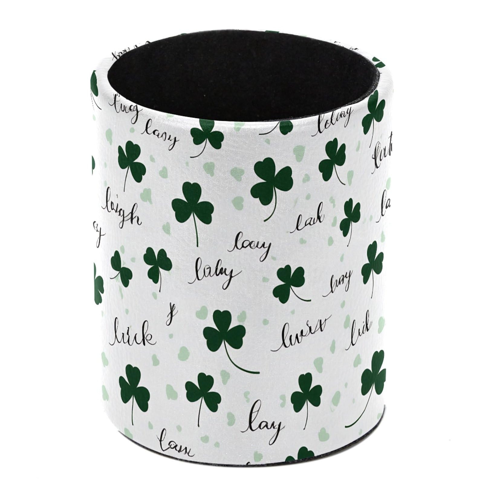 FWJZDSP Shamrock Lucky Pencil Cup Pen Organizer Makeup Brush Holder for Office Home Countertop Desk Accessory Storage
