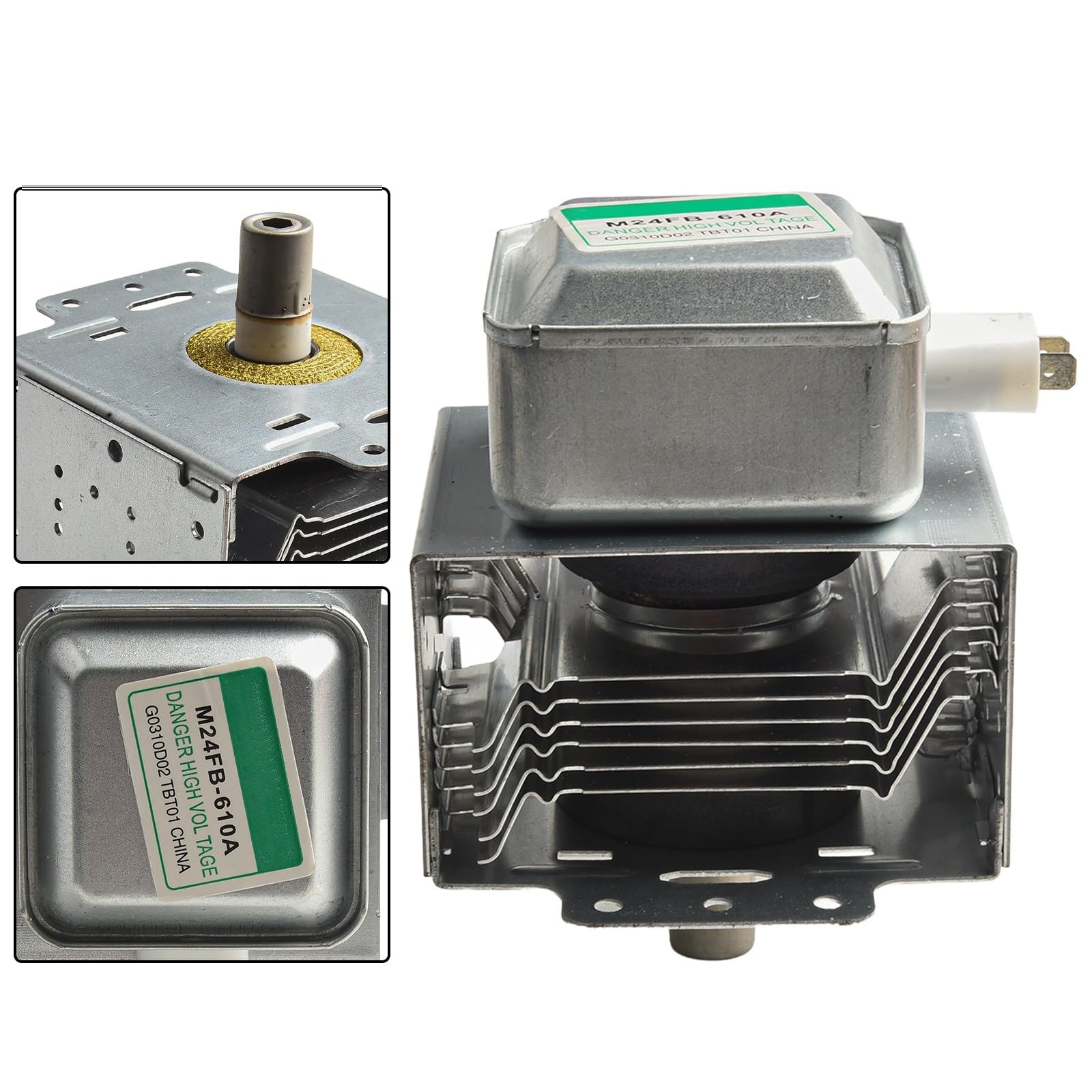 FACAIIO Magnetron de rechange pour Galanz pour M24FB-610A pour four à micro-ondes, 2pour M219 2pour M253J, compatible avec le modèle, pour construction métallique avec trous de montage de 11,5 x 3,5