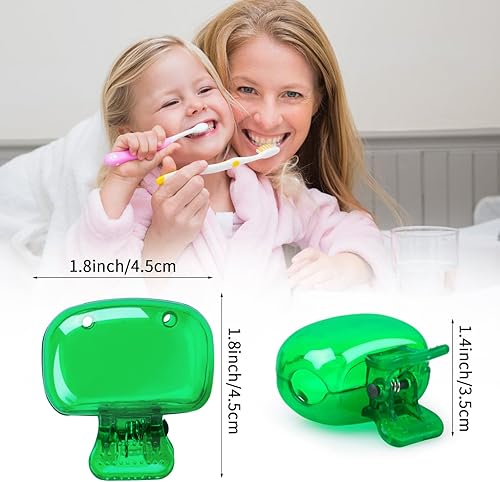 Miniatura 2 de Paquete de 5 fundas para cabeza de cepillo de dientes de viaje, protector de cepillo de dientes, funda protectora de plástico para viajes