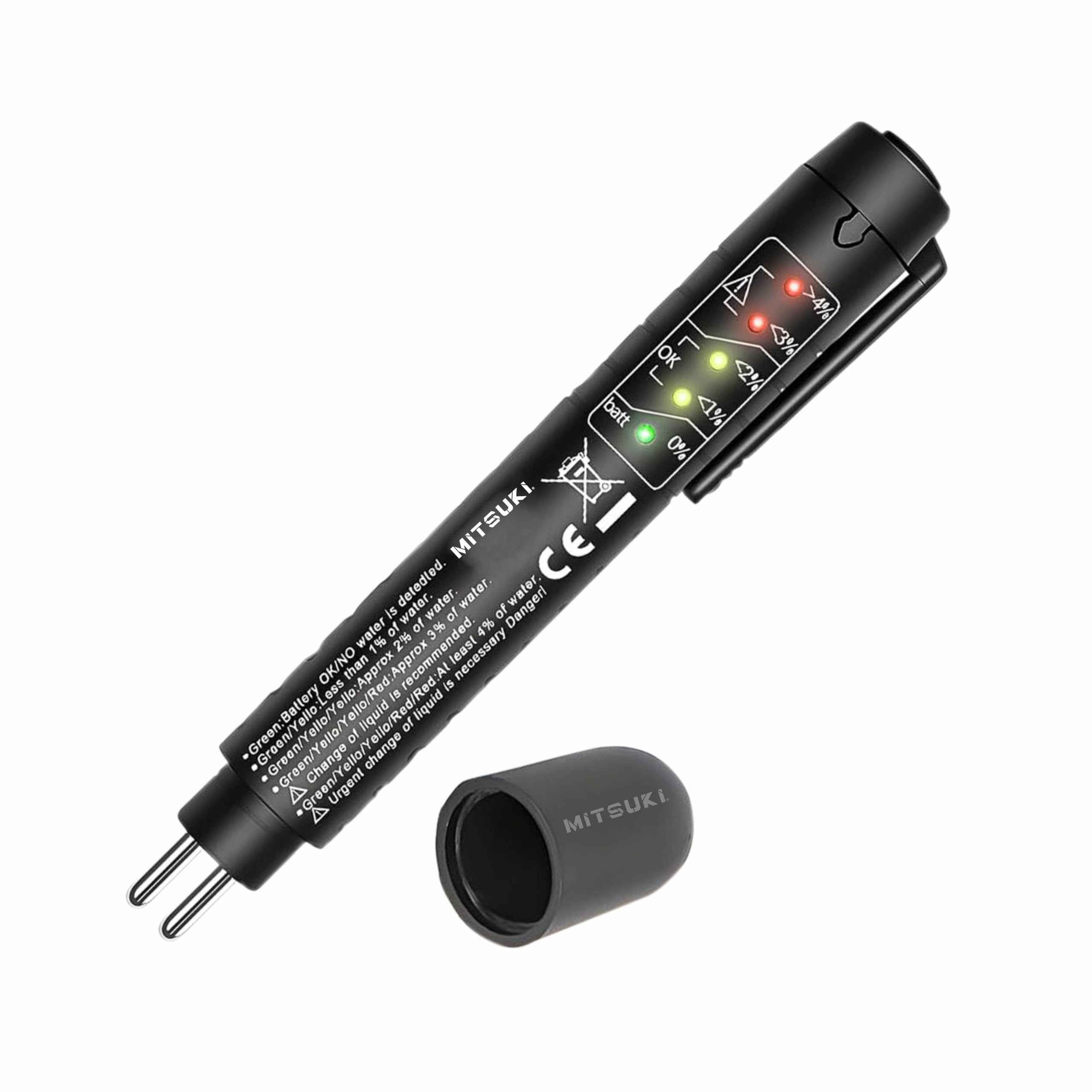 Mitsuki Brake Fluid Liquid Tester, Auto Diagnostic Testing Tool, Oil Moisture Analyzer with 5 LED Indicators, Accurate Automotive Brake Maintenance Tool for Cars, Bikes, and Vehicles | OI-BFT15-image-18