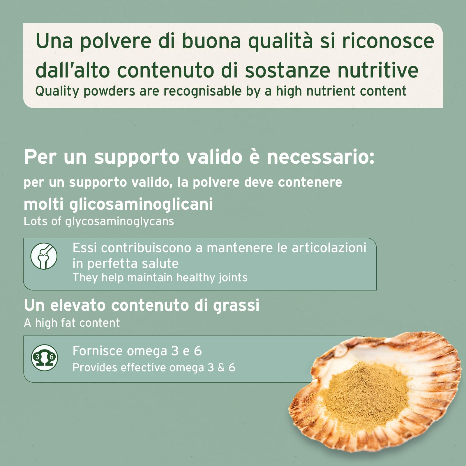 AniForte Polvere di cozze dalle Labbra Verdi per Cani e Gatti 250g – Integratori naturali in qualità di Grasso Completo, glicosaminoglicani, supporta le funzioni articolari