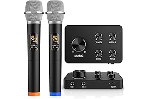 Karaoke Microphone Mixer System for TVs, PCs, and Speakers
