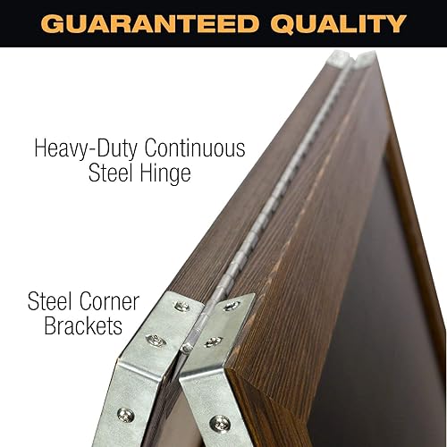 Miniatura 2 de Excello Global Products Letrero grande de doble cara de 40 x 23 pulgadas, resistente con marco en A, incluye 10 marcadores de tiza, juego de 40