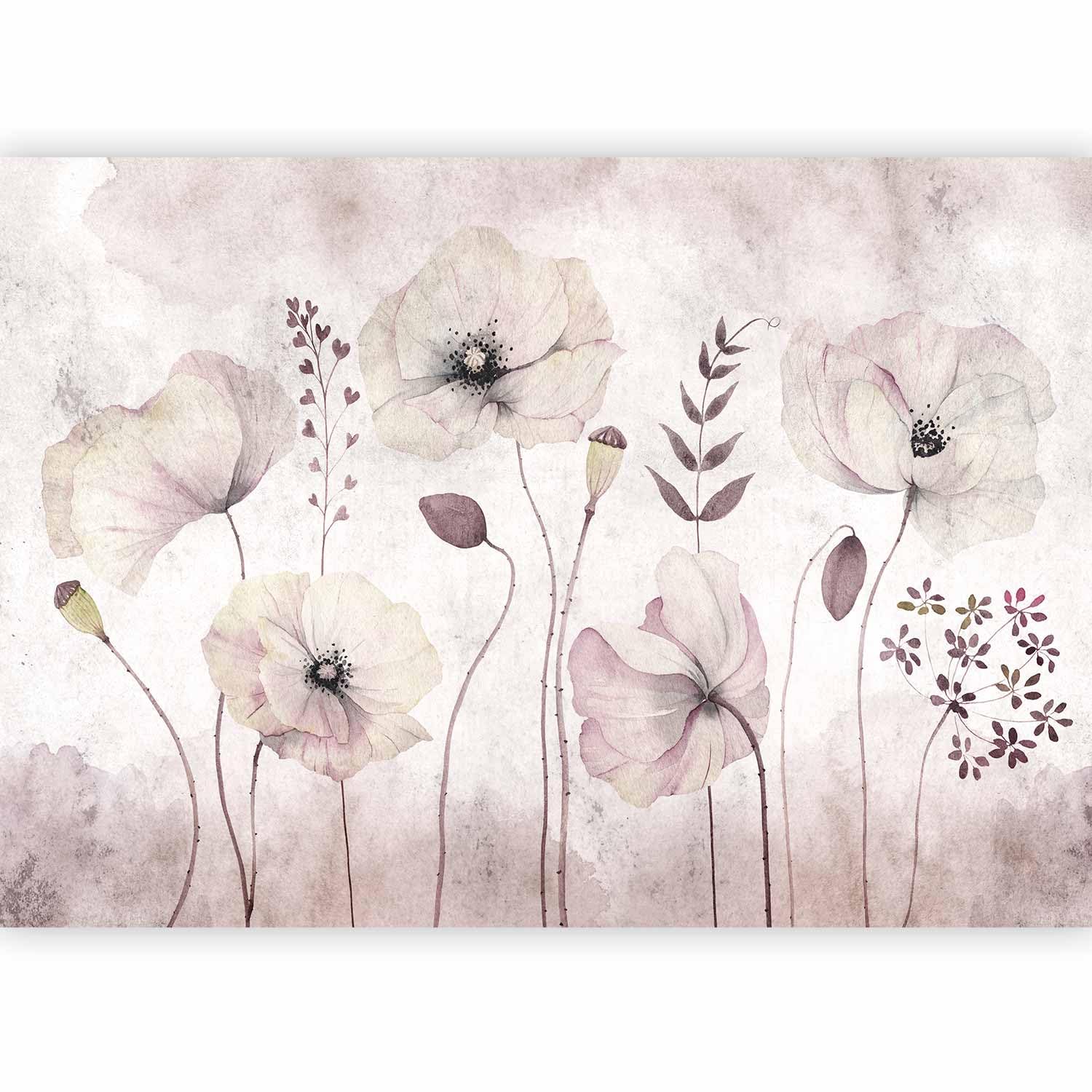 murando - Carta da Parati Moderna per Soggiorno, Papaveri, 350x256 cm | Fotomurali in TNT, Decorazione da Muro XXL, Carte da Parati Moderne, Natur, Produzione Europea