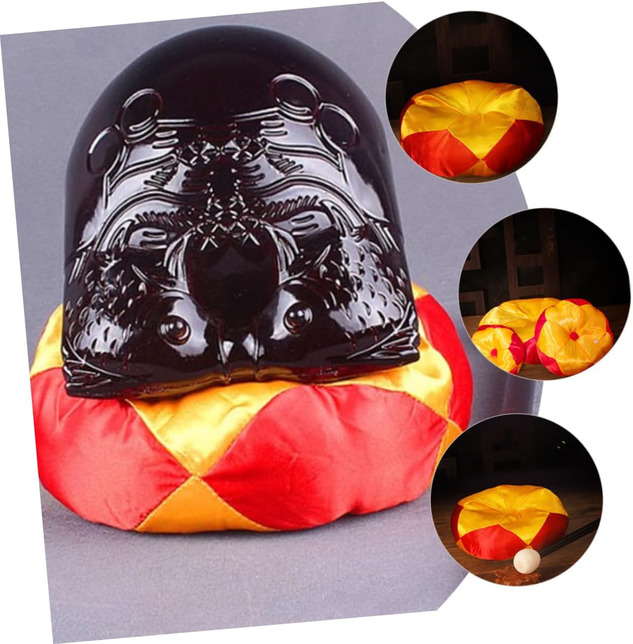 VICASKY 2pcs Buddhist Sound Bowl Cushion Satin Pad for Tibetan Singing Bowls Meditation Mat for Sound Stability Comfortable and Durable Design for Friends and Family