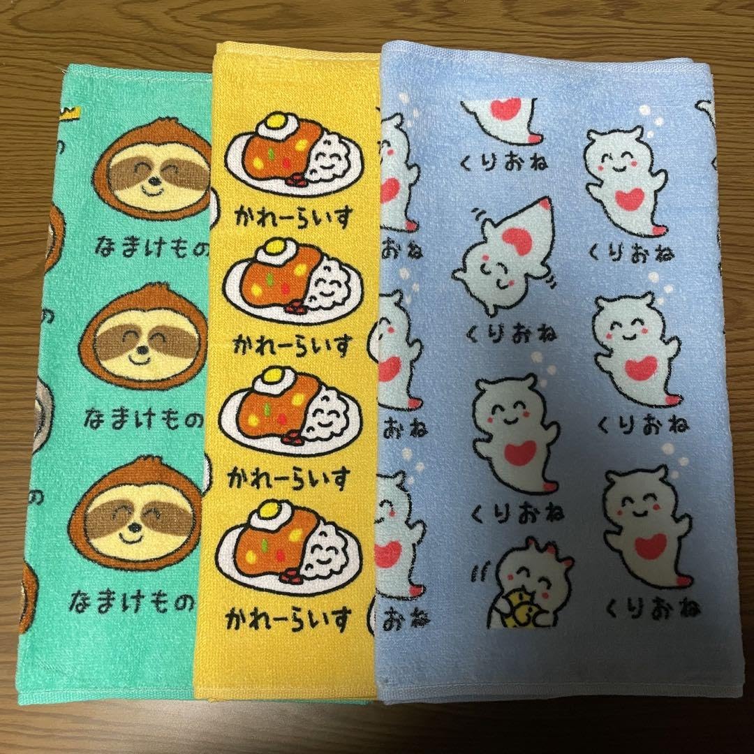 Amazon.co.jp: おえかきさん フェイスタオル 6枚セット なまけもの