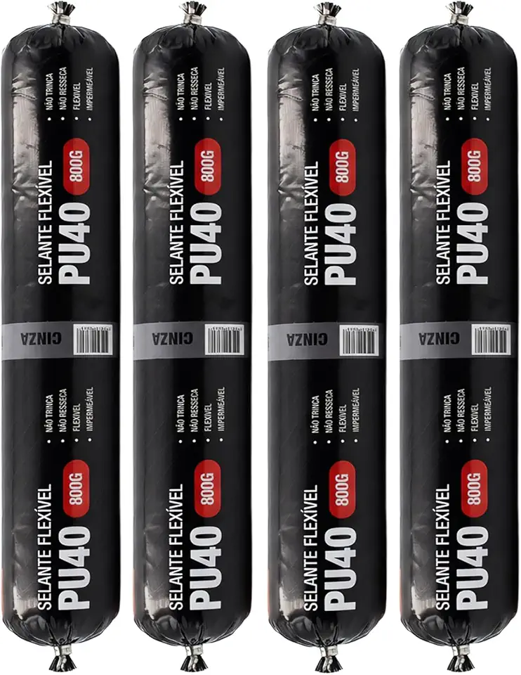 Kit 4 Selante Sache PU 40 Selante de Poliuretano Adesivo Vedante 800g Cibra Flex