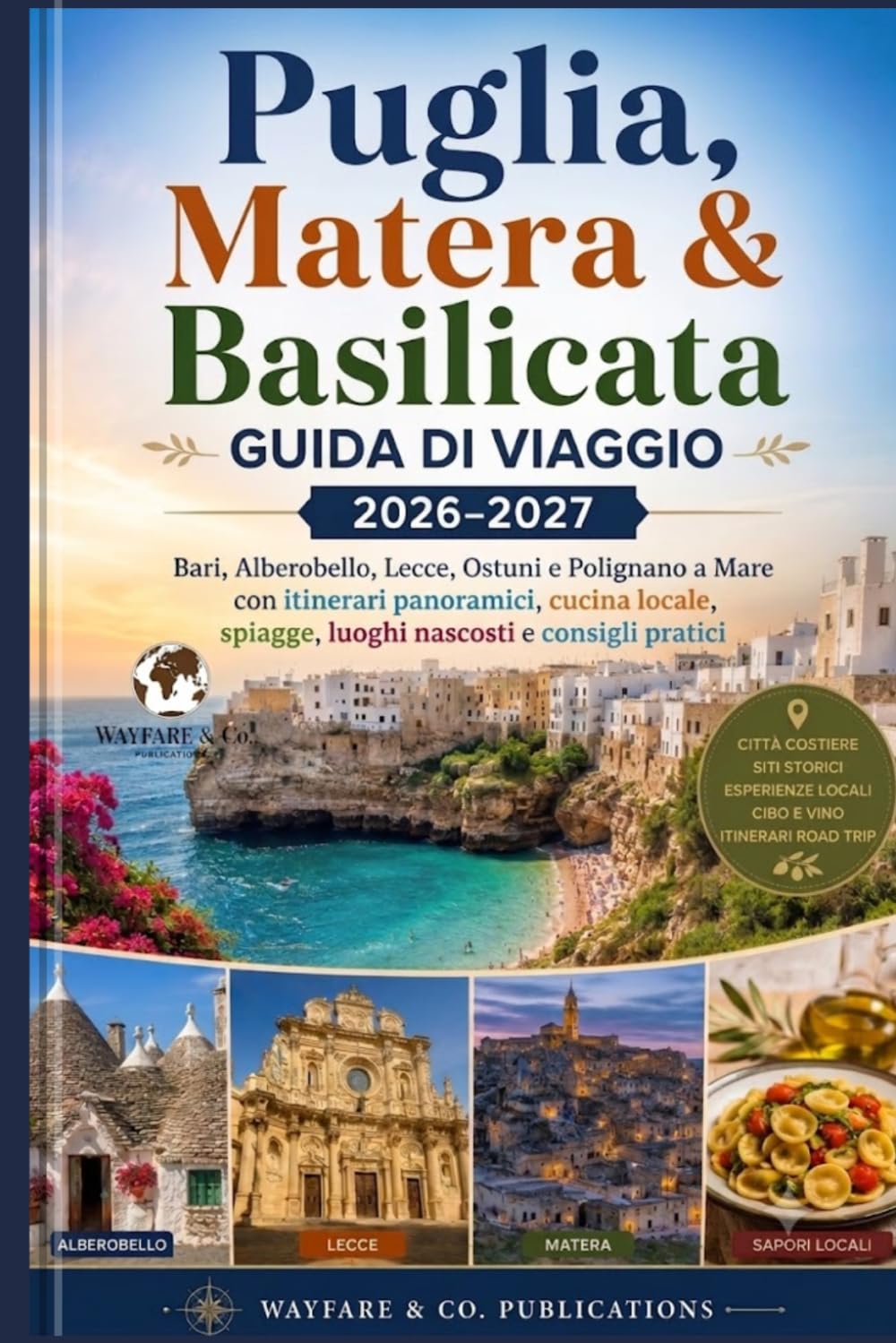 Guida di Viaggio Puglia, Matera e Basilicata 2026–2027: Bari, Alberobello, Lecce, Ostuni e Polignano a Mare con itinerari panoramici, cucina locale, ... (Collana Guide di Viaggio Wayfare & Co.)