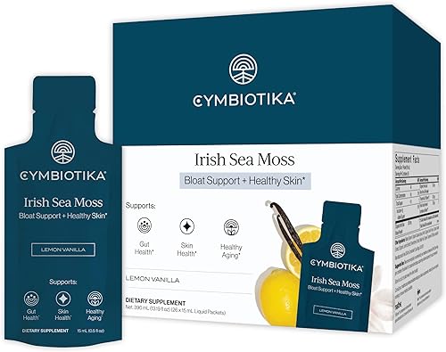 Vista 9 de Suplemento de musgo marino irlandés de CYMBIOTIKA, Musgo marino silvestre orgánico con Aloe Vera, Minerales Fúlvicos, Postbióticos, Apoyo