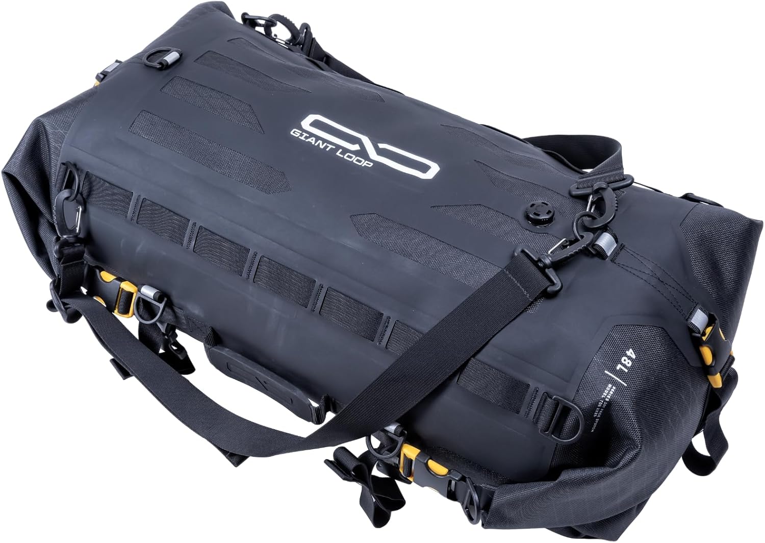 Giant Loop Tillamook Dry Bag, Waterproof Motorbike Luggage, Ideal for Fly and Ride Trips, 48-Liters Storage, Fits Any Large Motorcycle, UTVs, ATVs & Overlander (Black)
