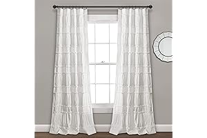 Lush Decor Nova Ruffle Window Curtain Panel Pair