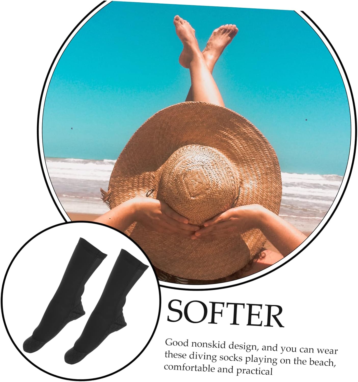 POPETPOP Snorkeling Socks Water Socks Adult Warm Men Diving Thermal Socks Waterproof Socks Scuba Cold Neoprene