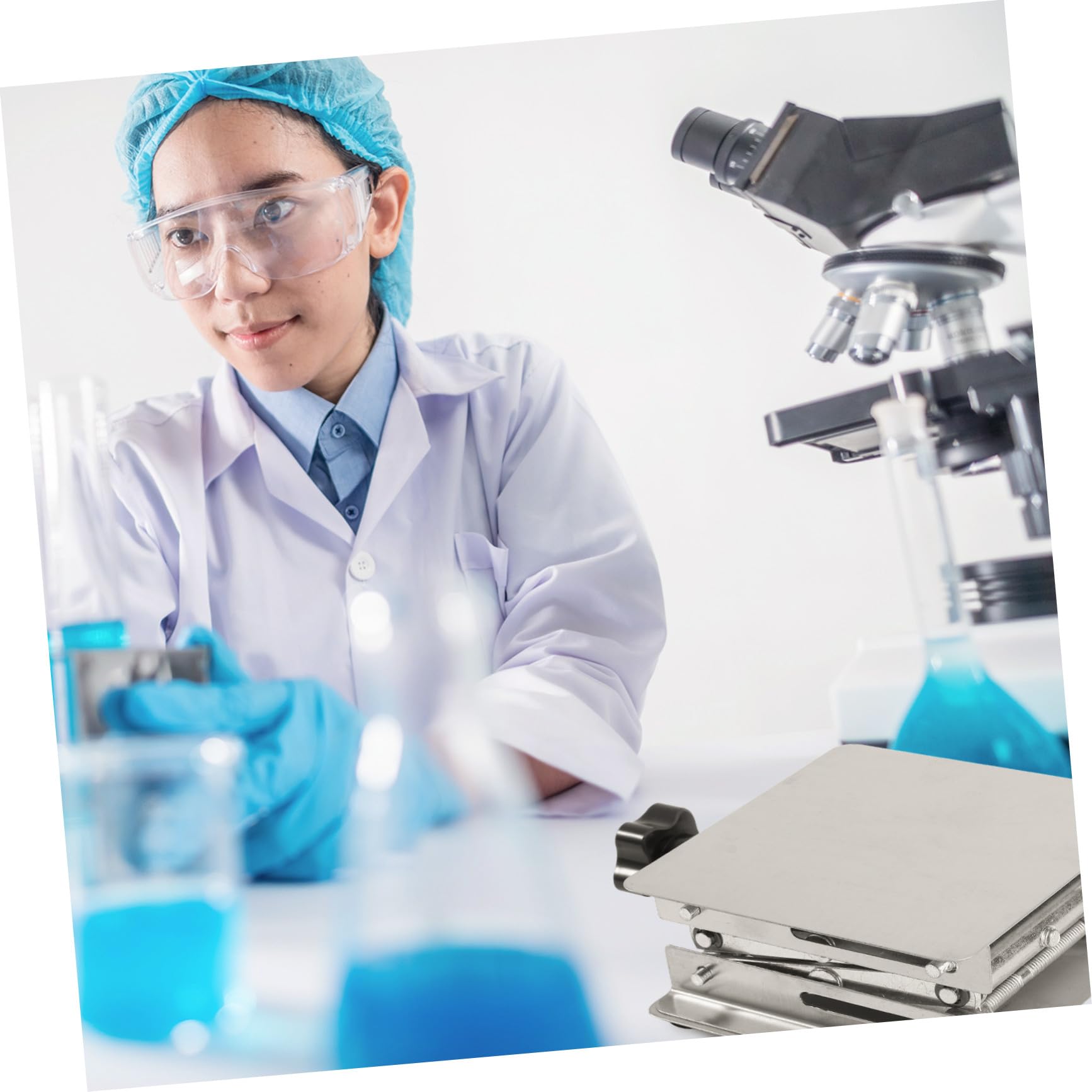 Piattaforma Elevatrice in Acciaio Inox per Laboratorio Supporto per Strumenti e Contenitori Sollevatore Jack Robusto e Pratico per Esperimenti Fisici e Biologici