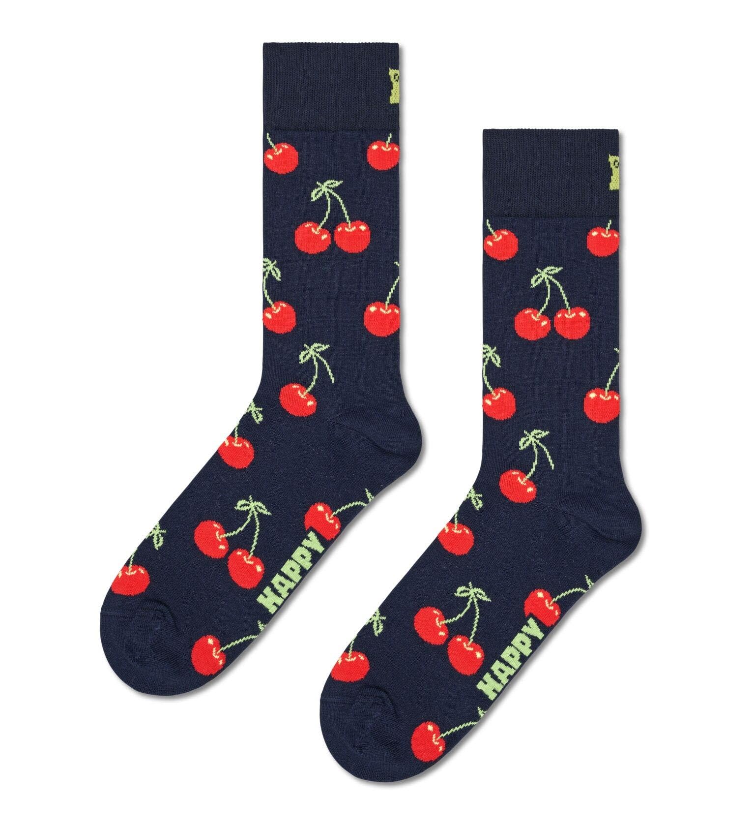 Happy Socks, Crew Socks, Cherry Sock for Men and Women, Size 41-46