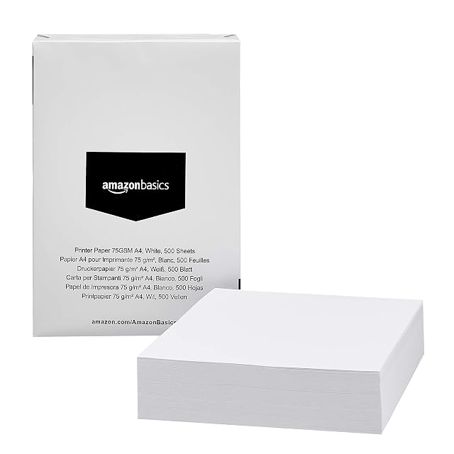Amazon Basics Printer Paper 75GSM A4, White, 500 sheets