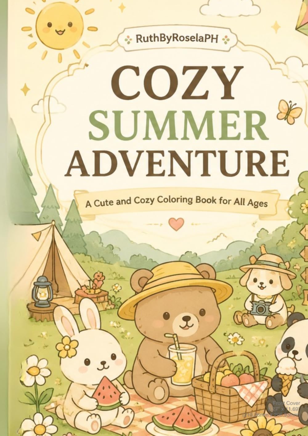 Cozy Summer Adventure Coloring Book: A cute and cozy coloring book for all ages