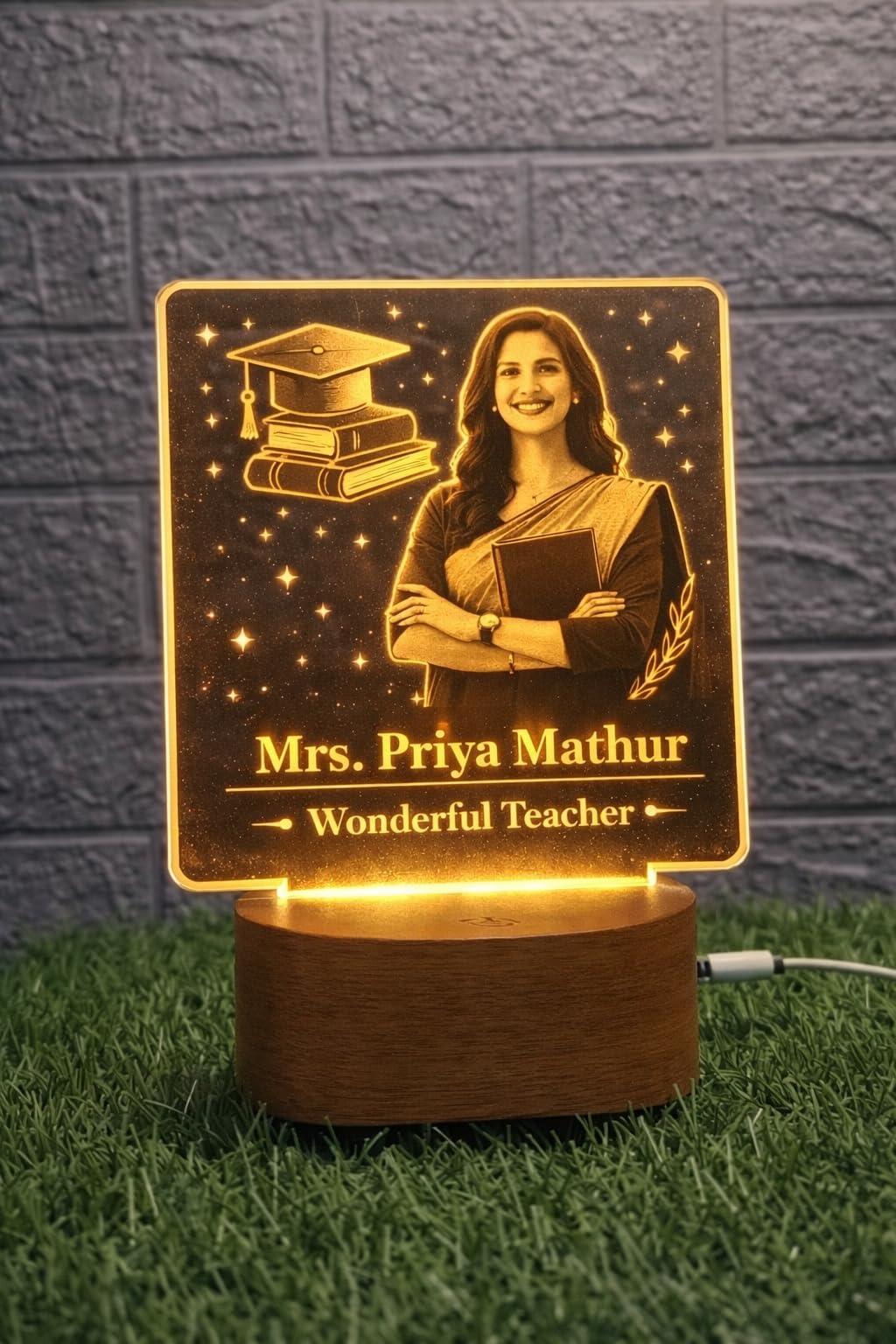 Personalized Photo LED Lamp - Custom Name & Gift -17