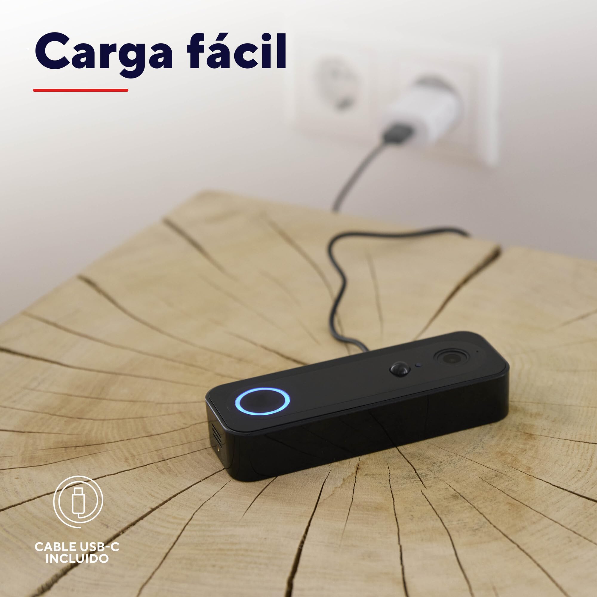 Trust Timbre Exterior Inalámbrico con Cámara 2K HD 3MP y Chime, 2.4GHz WiFi, Audio Bidireccional, Detección de Personas, Impermeable, Visión Nocturna, Control vía App, con Timbre Inalámbrico, Negro