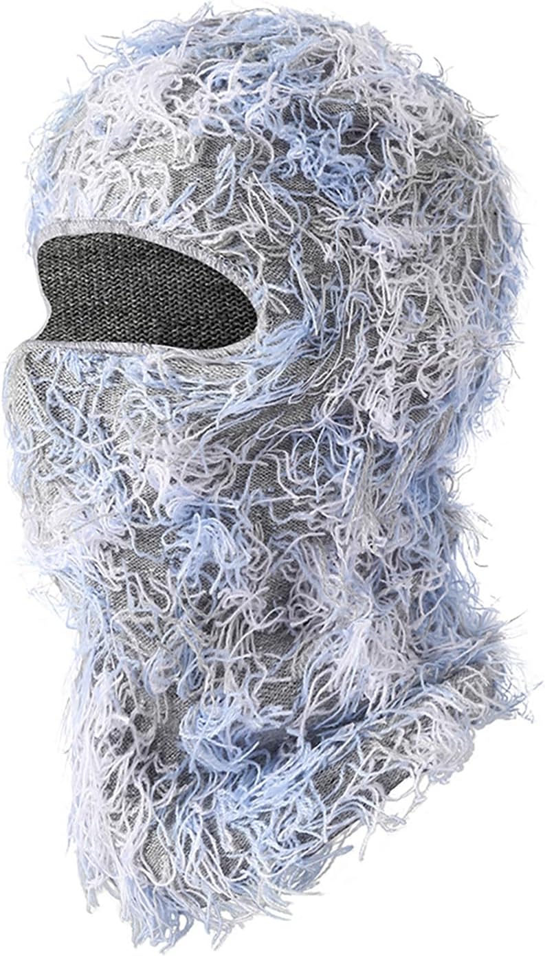 yolrdiw 2 Pieces Winter Distressed Balaclava Knitted Ski Full Face Mask for Women Men