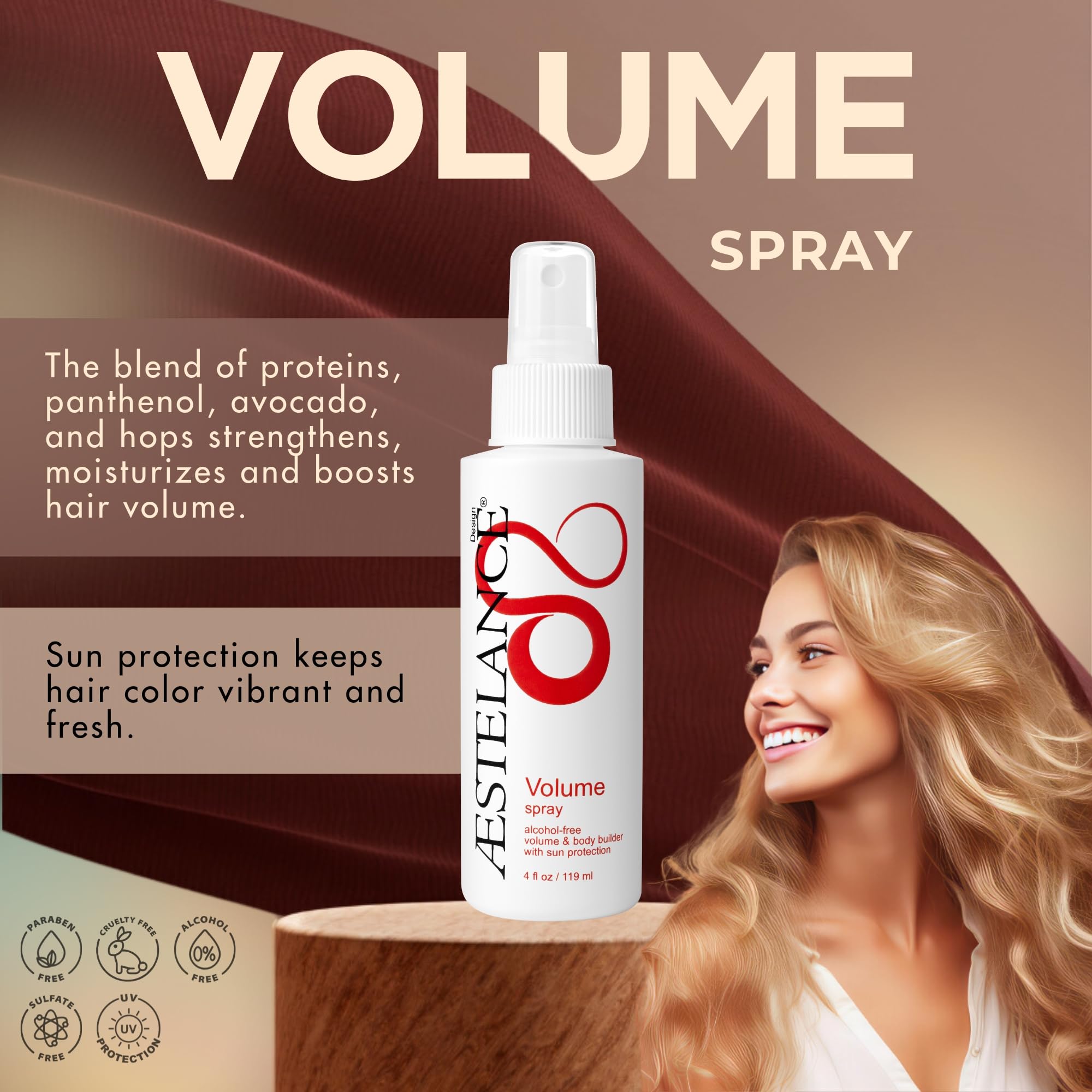 Aestelance Volume Spray Alcohol Free Sun Protection (4 oz)