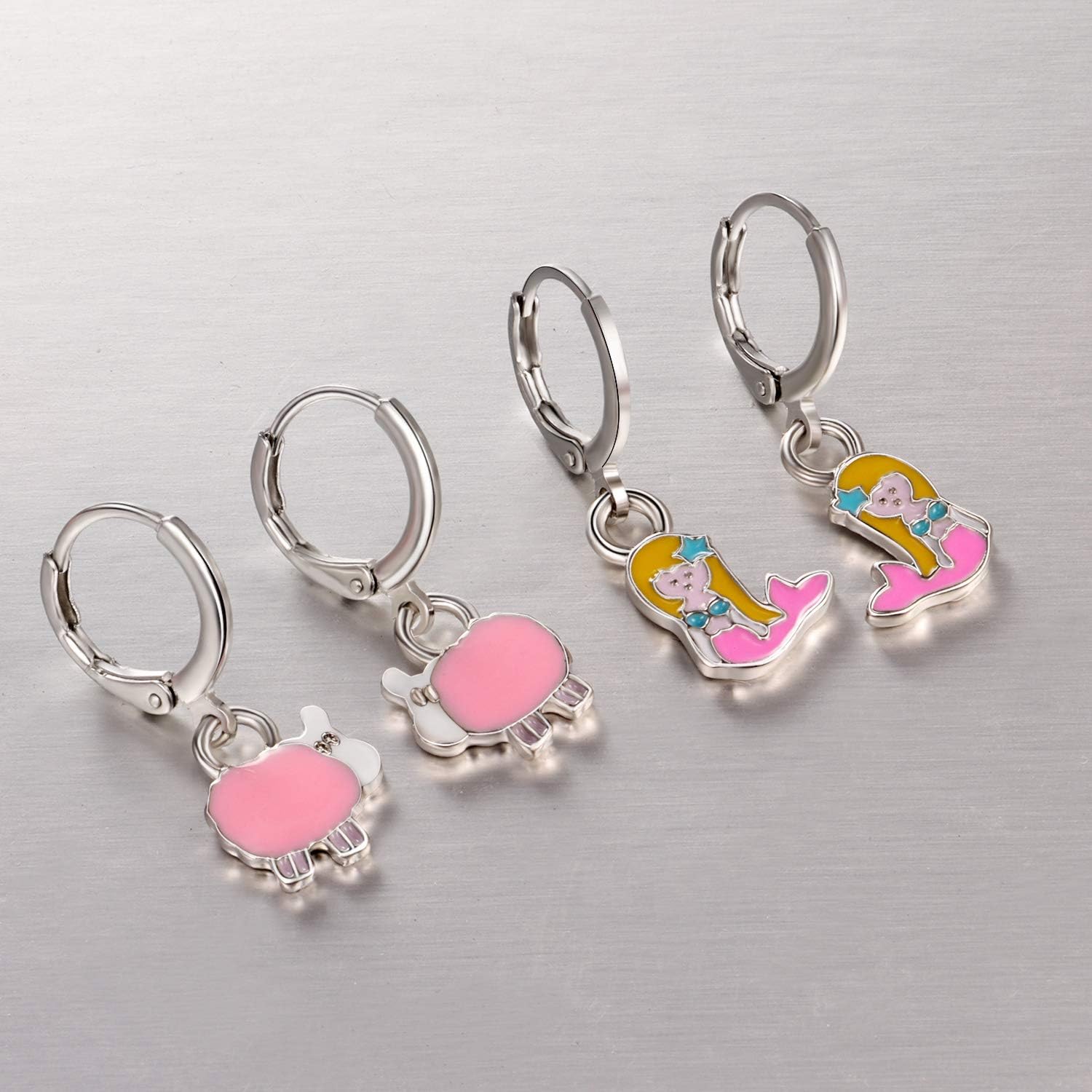 20 Pairs Hypoallergenic Earrings for Girls- Cute Dangle Earrings with Mini Hoop Earrings for Teen Girls - Image 5