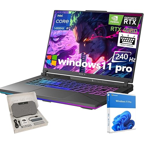 ASUS ROG Strix G16 Gaming Laptop, GeForce RTX 4060 8GB GDDR6, 16" QHD 240Hz Display, Intel 24-Core i9-14900HX, Backlit KB, External DVD Drive, Windows 11 Pro, Wi-Fi 6E, 64GB DDR5 RAM, 2TB SSD
