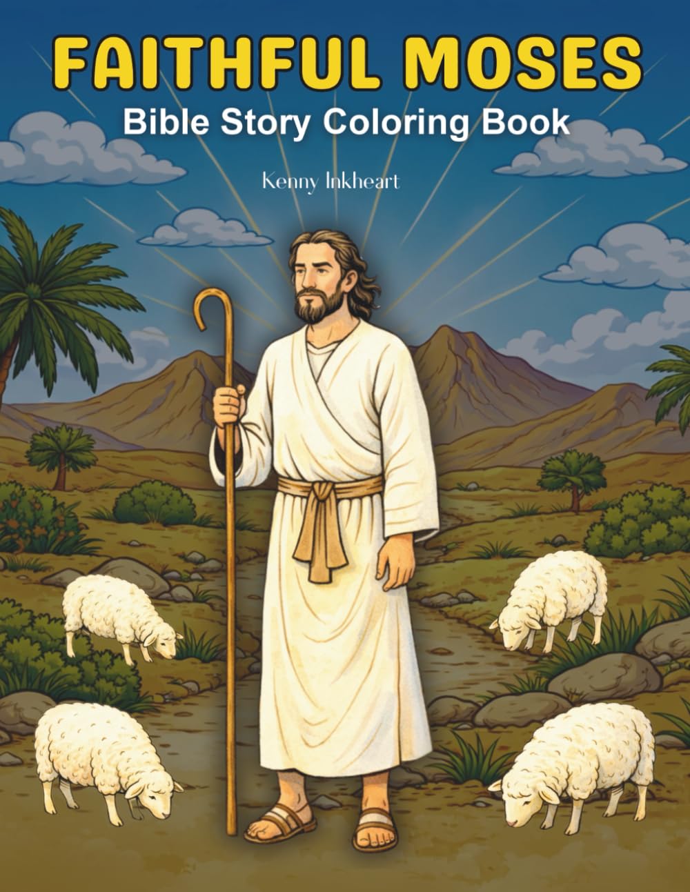 Faithful Moses: Bible Story Coloring Book with Life Lessons for Kids Ages 8 - 13