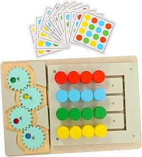 Ciieeo Brinquedo 1 Conjunto De Placa De Classificação De Correspondência De Cores Para Classificação De Cores De Madeira Quebra-Cabeça Tabuleiro De Damas Classificação Jogo De Tabuleiro
