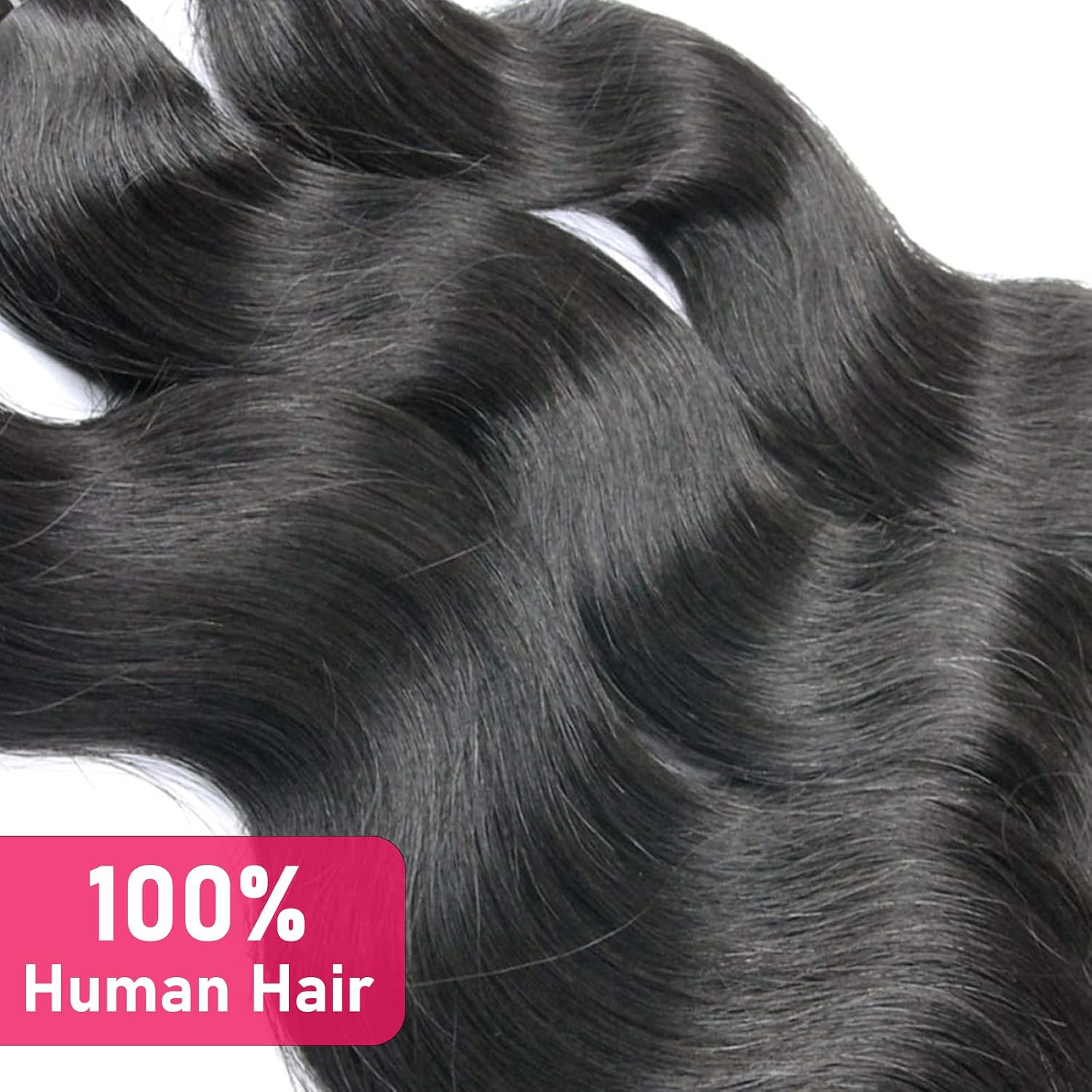 Human Hair Bundles, 9A Brazilian Virgin Human Hair for Black Women, Body Wave Straight, Double Weft, Natural Black, 1 Bundle / 3 Bundles 10 12 14 16 18 20 22 24 26 28 inch
