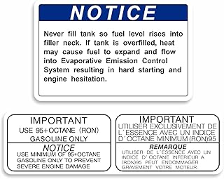 Awonderful Notice Label Decal Sticker Fits for Kawasaki Fuel Tank Warning Stickers -2.4"