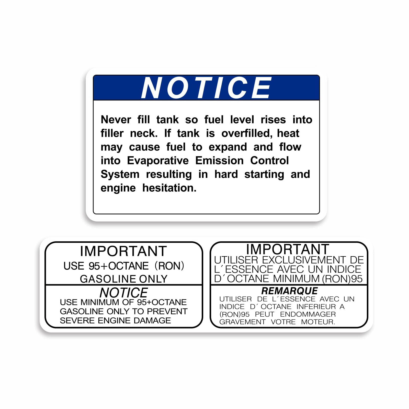 Amazon.com: Awonderful Fuel Tank Warning Label Decal Sticker Fit
