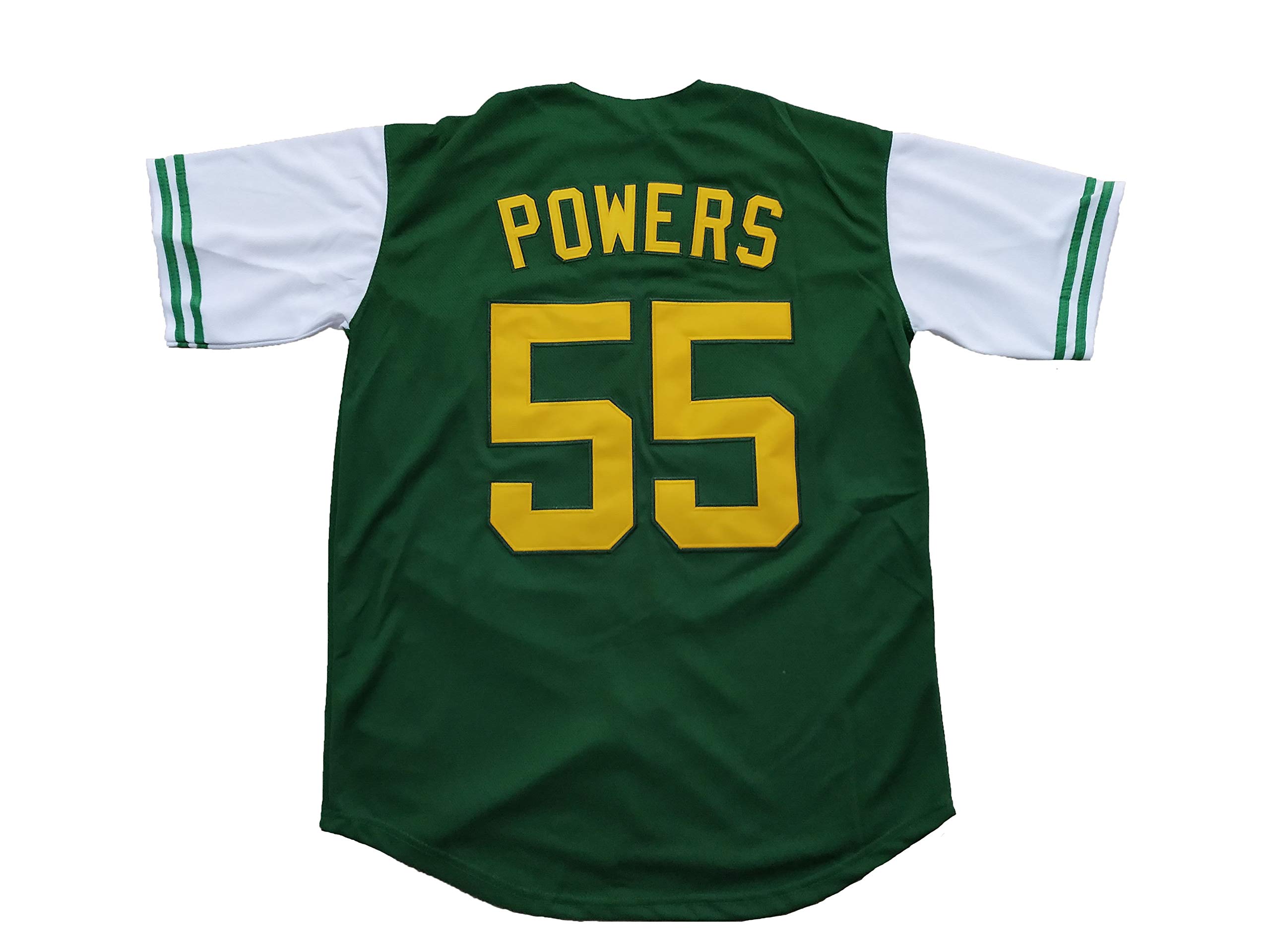 MESOSPEROMen 55 Kenny Powers Charros Movie Baseball Jersey Stitched (Green, XX-Large)
