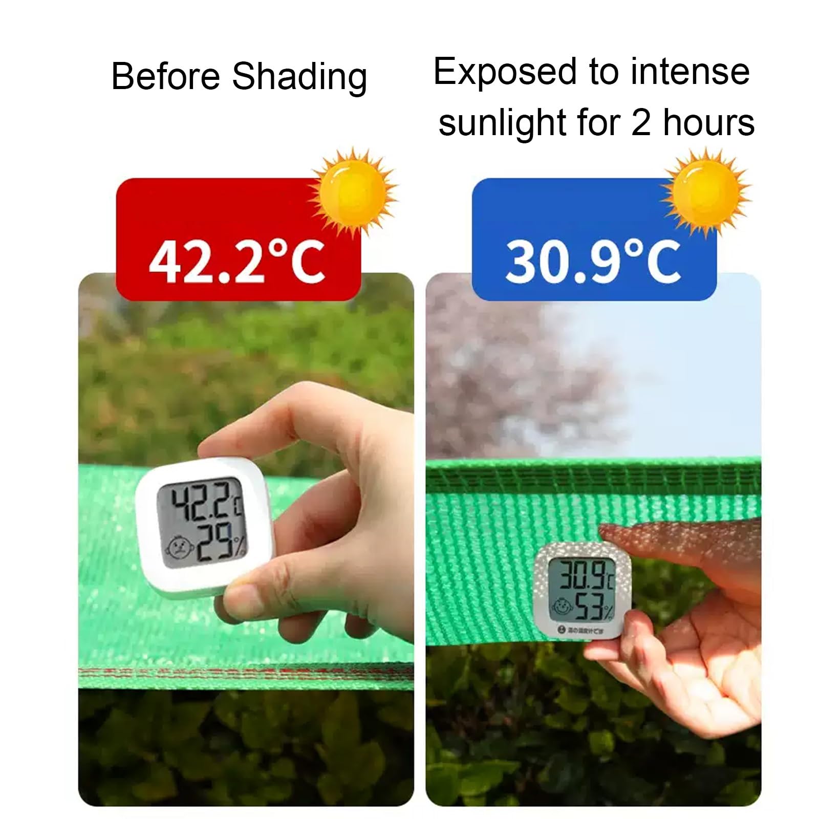 Red de sombreado de Bloqueador Solar de Tela Verde, Malla de Tela de Sombra de HDPE Permeable al Agua Transpirable for pérgola, balcón, Cerca, jardín, Invernadero(3x3m/9.8x9.8ft)