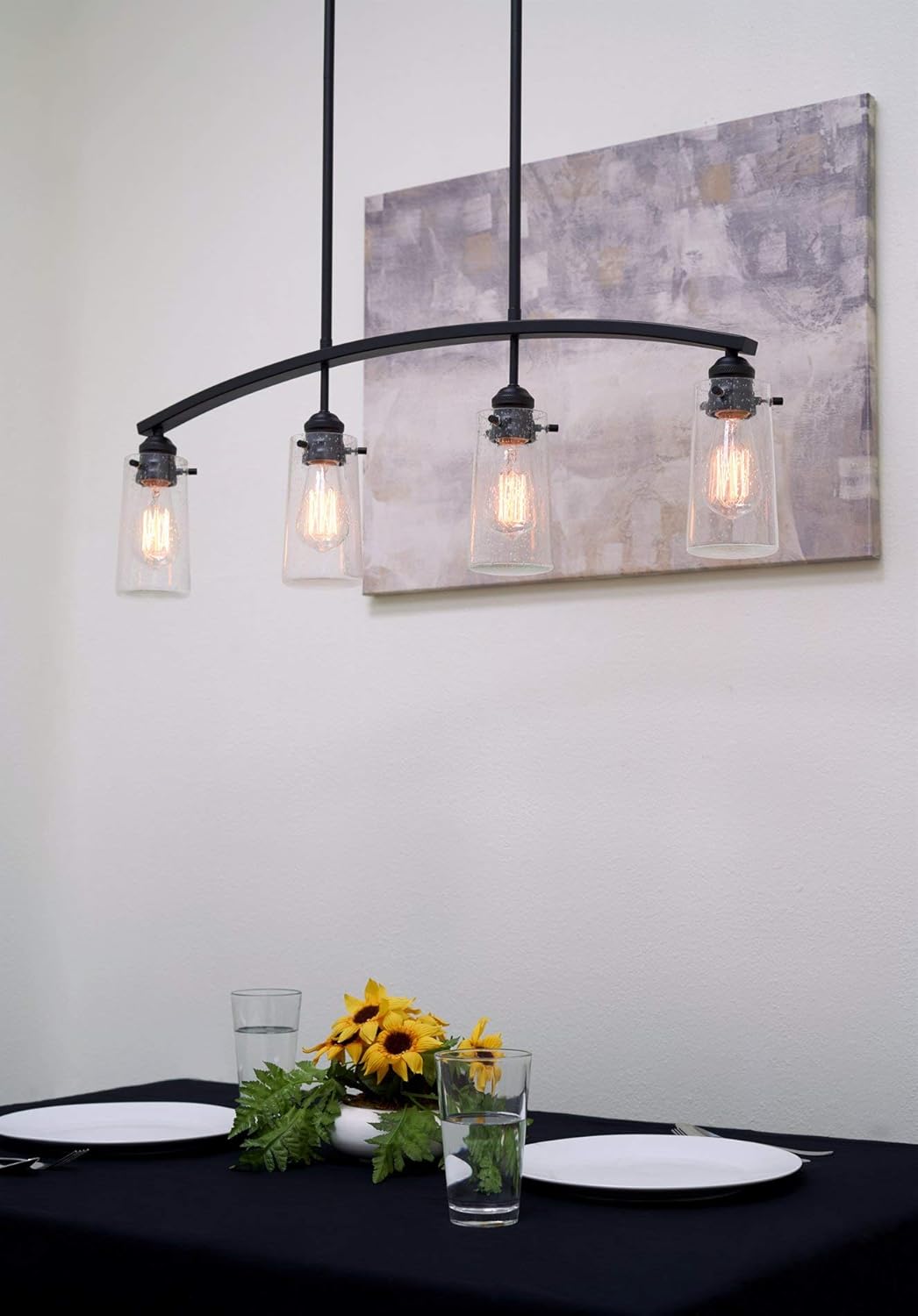 50% оƒƒ Dіѕсоunt Kira Home Rayne 33 4-Light Modern Farmhouse Arched Island Light, Seeded Glass Shades + Black Finish Chеареѕt 🛒 Kira Home Rayne 33 4-Light Modern Farmhouse Arched Island Light, Seeded Glass Shades + Black Finish