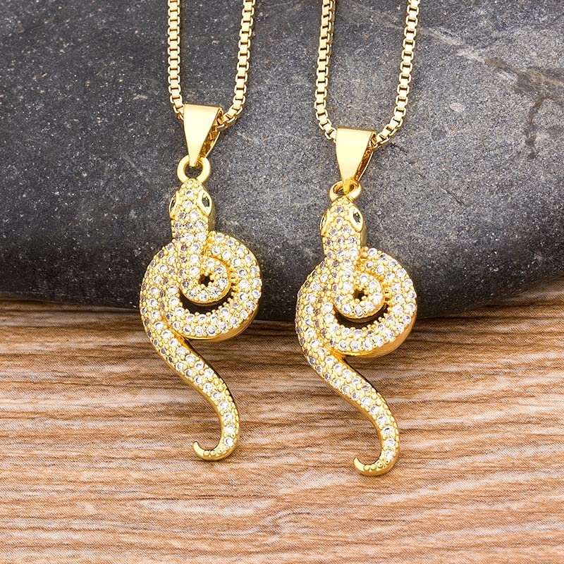 Collier serpent pour filles qui ne s'emmêle pas avec pendentif - 5