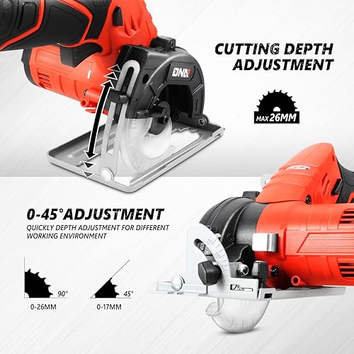 Vista 52 de DNA MOTORING TOOLS-00236 Kit de herramientas de destornillador eléctrico inalámbrico recargable de 3.6 V con luz de trabajo LED, color azul